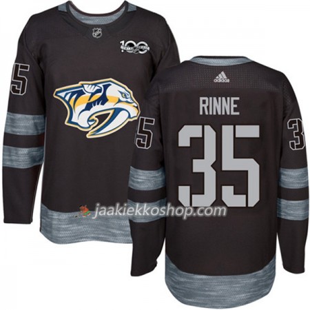 Miehille NHL Nashville Predators Pelipaita Pekka Rinne 35 1917-2017 100th Anniversary Adidas Musta Authentic